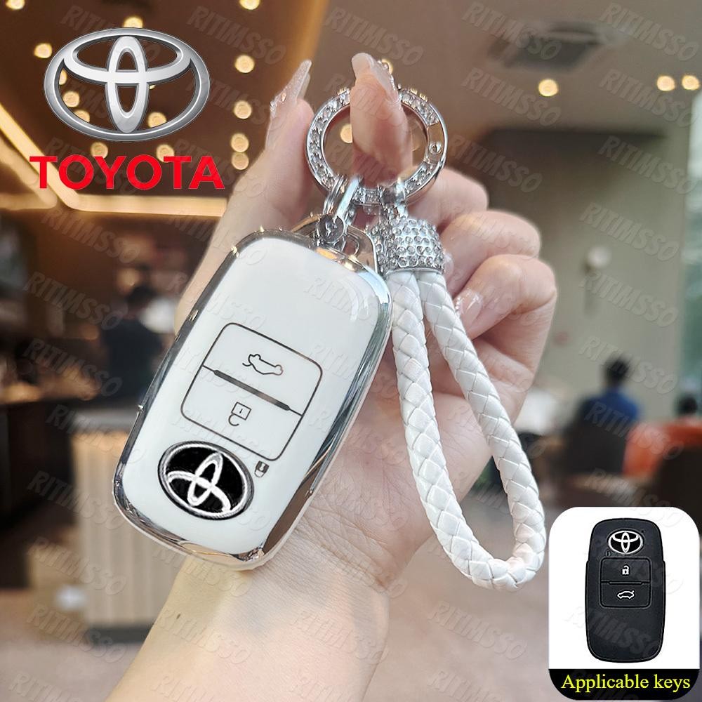 สําหรับ Toyota Vios 2023 Yaris Ativ Avanza Veloz Raize ใหม่ Keyless Remote ฝาครอบกุญแจรถ