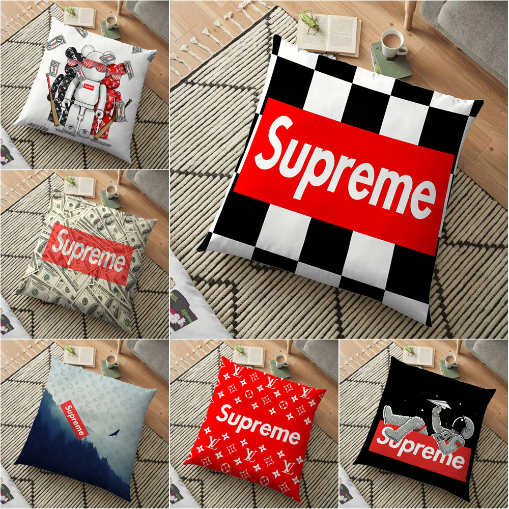 Supreme Logo Throwปลอกหมอนปลอกหมอนพิมพ์ลายด้านเดียว (ไม่มีแกน)
