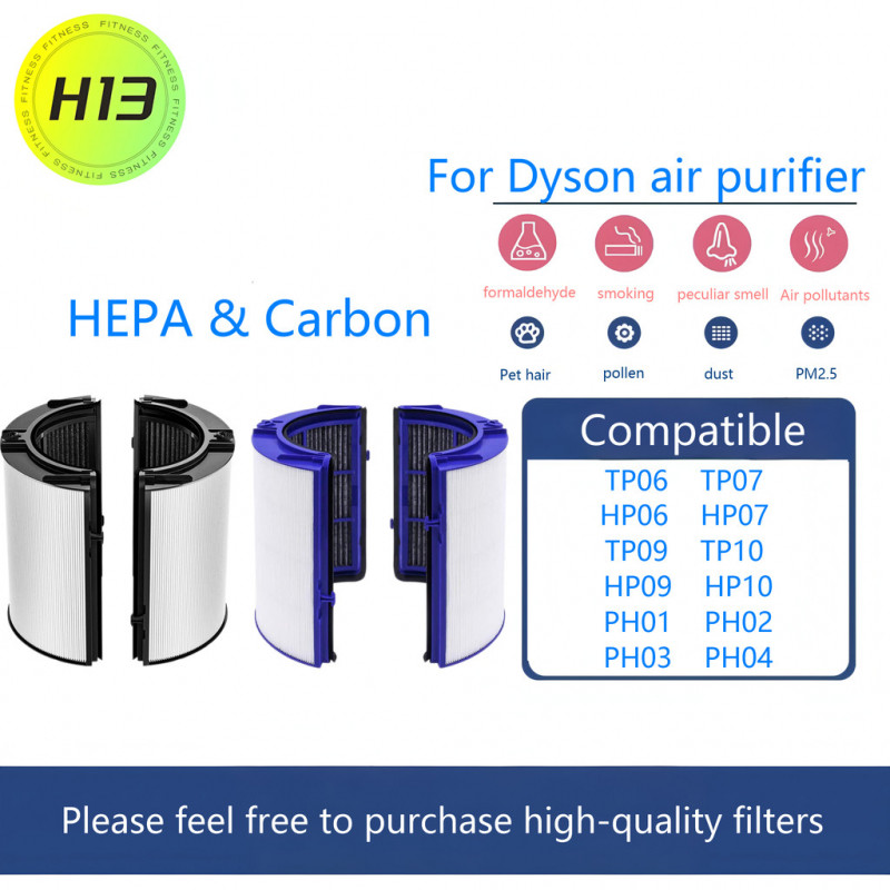 (H13) ไส้กรองอากาศ สำหรับ Dyson รุ่น TP06 TP07 HP06 HP07 TP09 TP10 HP09 HP10 PH01 PH02 PH03 PH04 อะไหล่ ฟิลเตอร์ HEPA เครื่องฟอกอากาศ ไดสัน