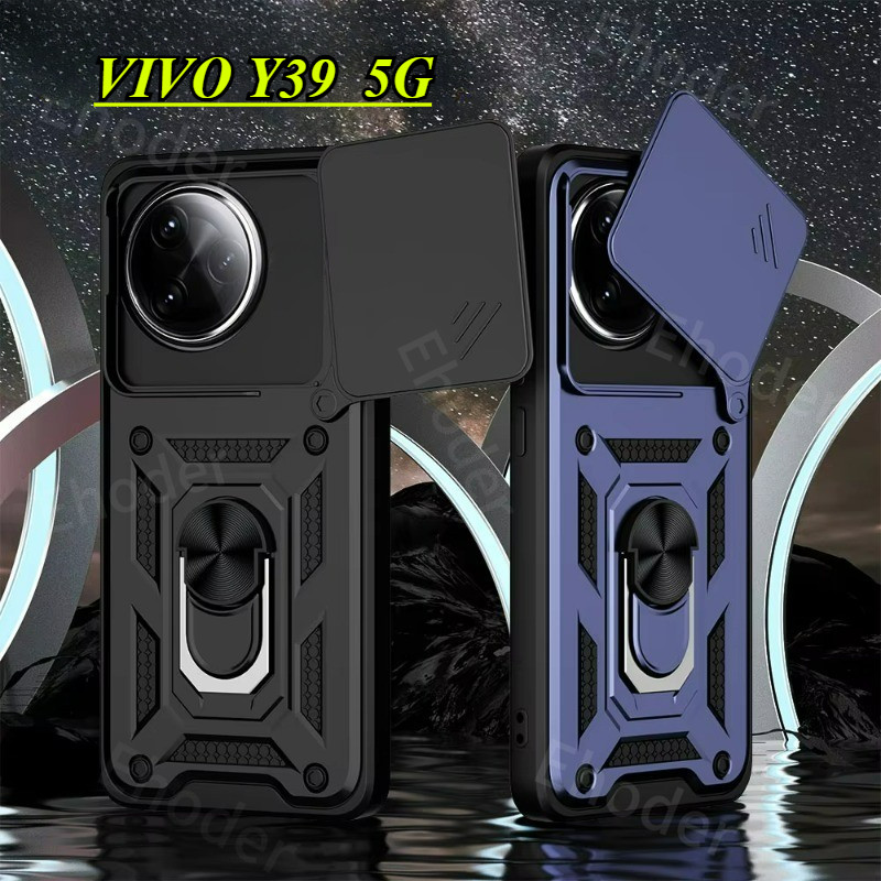 ปลอกสําหรับ VIVO Y39 5G 2025 สไลด์กล้องเลนส์ป้องกันกรณี VIVOY39 Y 39 เกราะกันกระแทกฝาครอบโทรศัพท์แม่
