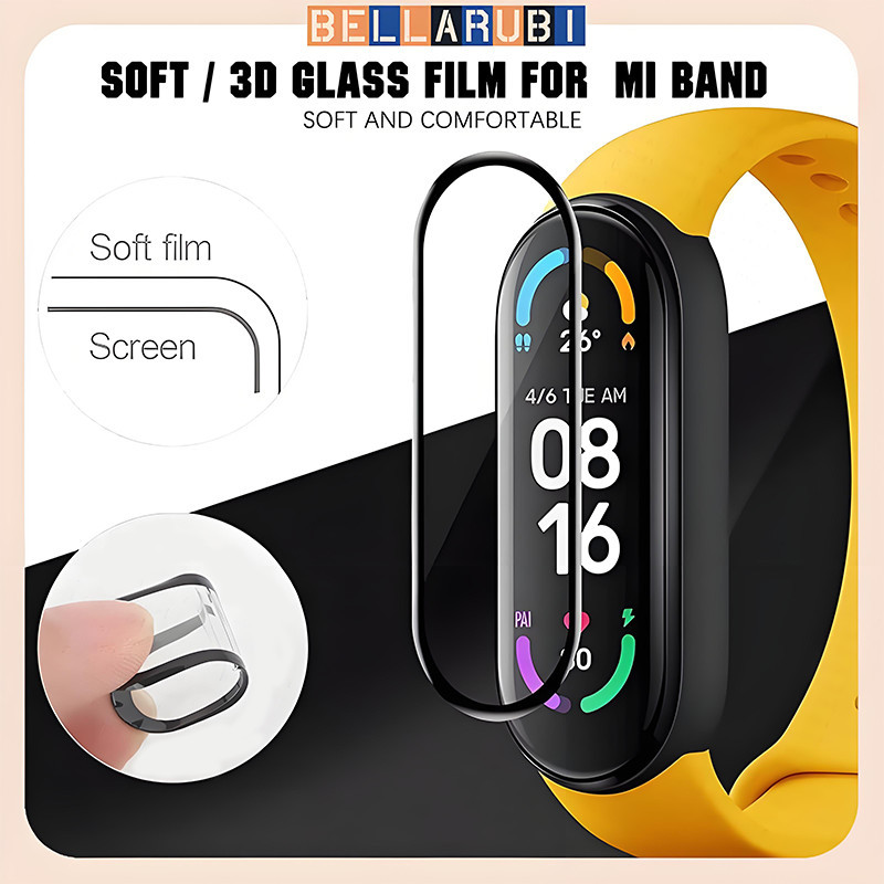 กระจกนิรภัย/ไฮโดรเจลฟิล์มนุ่ม for Xiaomi Mi Band 10/9/8ฟิล์มป้องกันหน้าจออุปกรณ์เสริมฟิล์ม for Mi Band 10/9/8 NFC