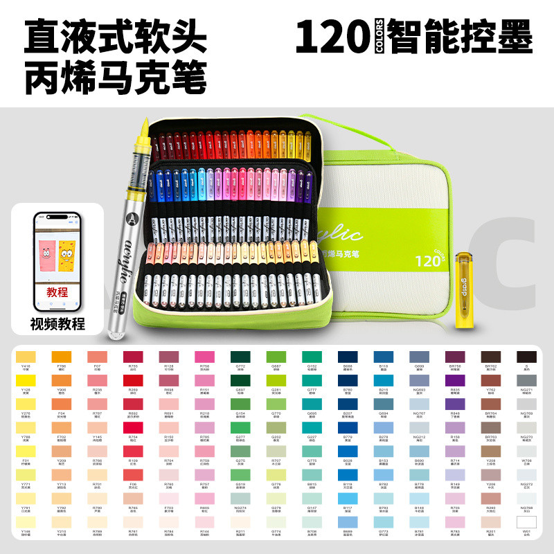 GRASP Straight Liquid Soft Tip Acrylic Marker กันน้ํานักเรียนปากกาสีทึบแสง/สีซ้อนได้