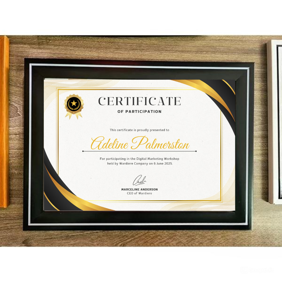 กรอบรูป A4/A3/B4 (21x30 - 25x35 - 30x42cm) - กรอบใบรับรองผนังโต๊ะ, กรอบคอมโพสิตสมัยใหม่, พื้นผิวไมกา