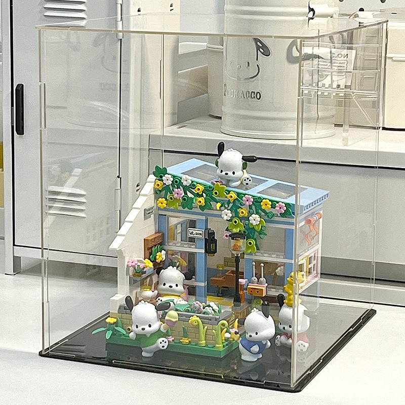 Weile Creative ใช้งานร่วมกับ Building Blocks Sunshine Flower Shop Street View Fairy Tale Town ประกอบ