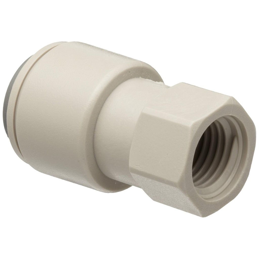 John Guest Acetal Copolymer Tube Fitting, Adaptor, 3/8" Tube OD x 1/4" Flared Female (แพ็ค 10) TT65