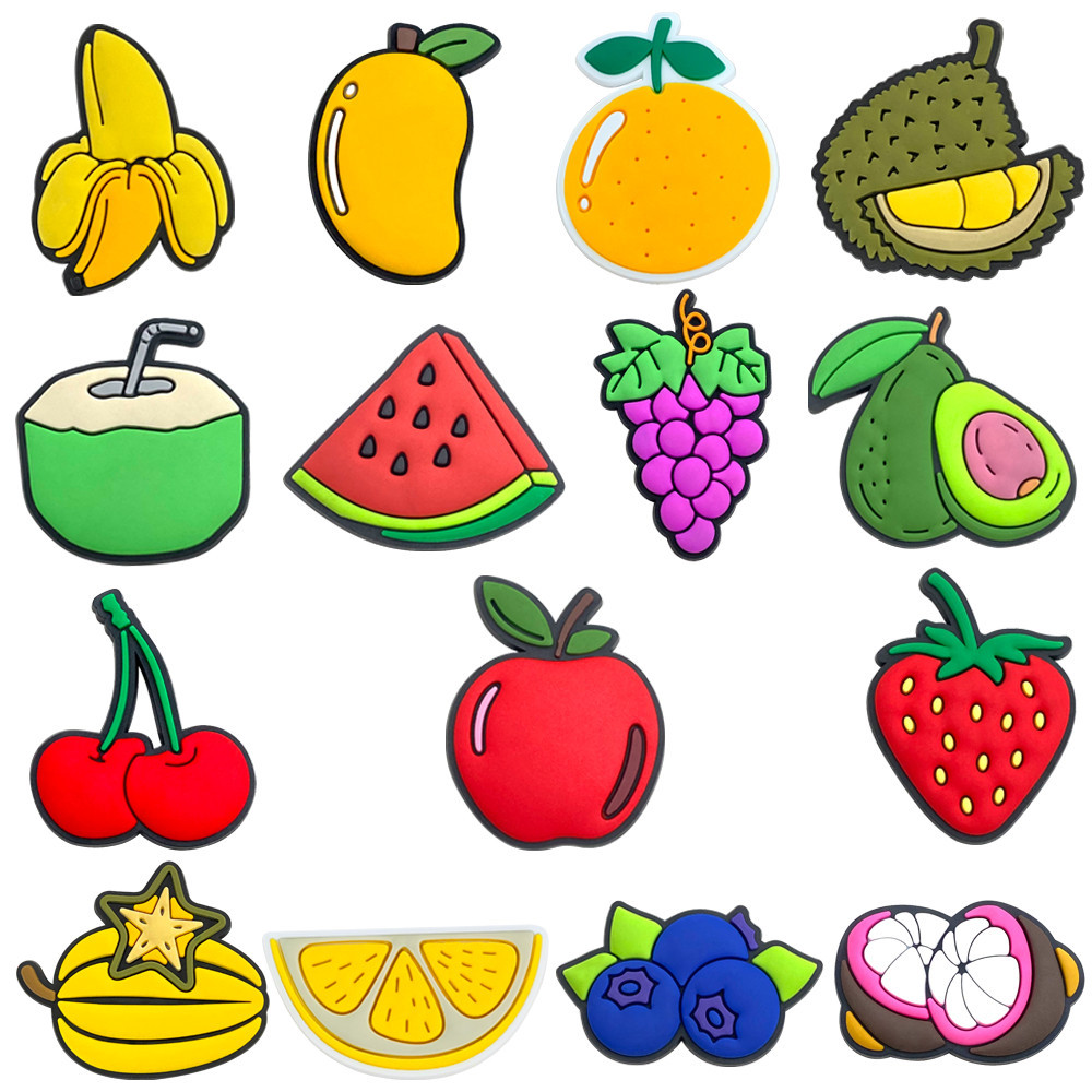 15 ชิ้น/เซ็ตรองเท้า Charm MEIDJ ตัวติดรองเท้า Pvc ตัวการ์ตูน สำหรับตกแต่ง MEIDJ Diy รองเท้าหัวโต ติดง่าย น่ารัก