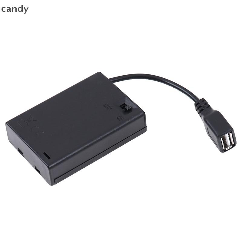 กล่อง NDY 3*AA พร้อมพอร์ต usb สําหรับชุดไฟ led บล็อคตัวต่อพร้อม N