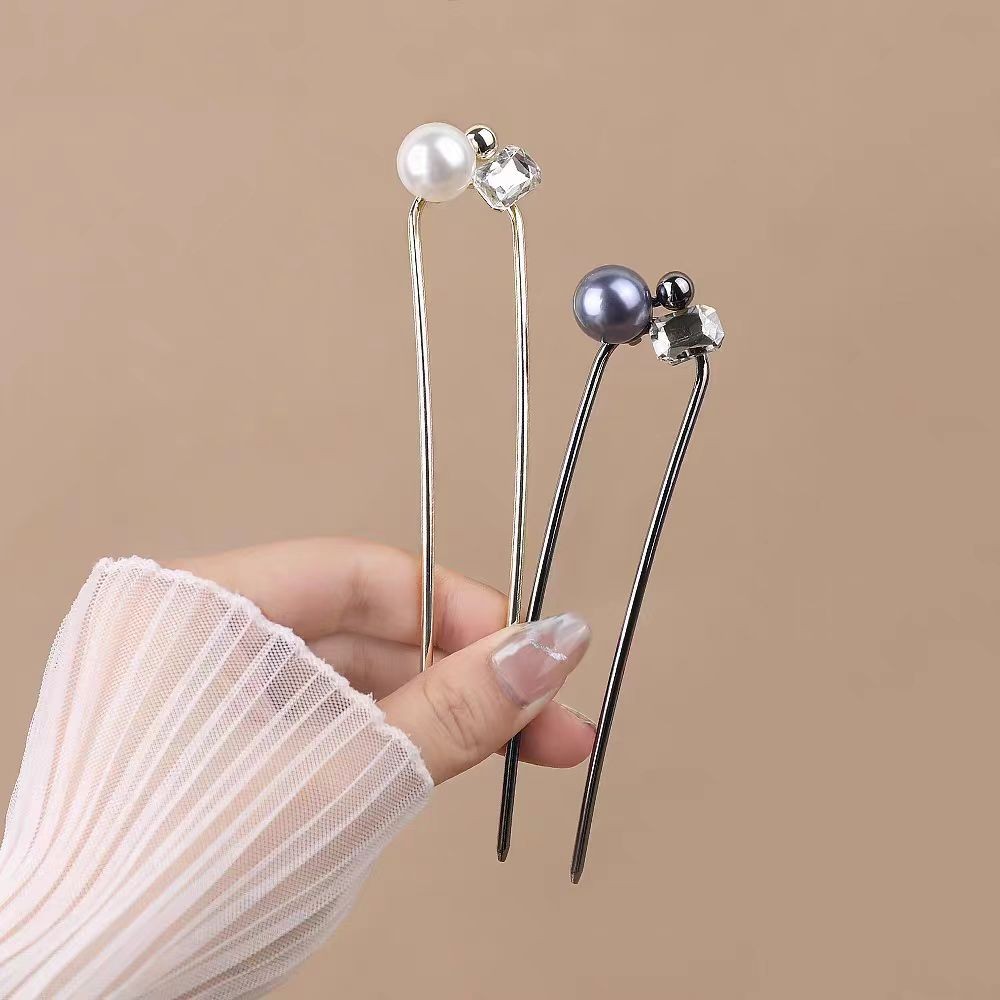 เดี่ยวเกาหลีมุกเพทายสองขากิ๊บอุปกรณ์ผมหญิง