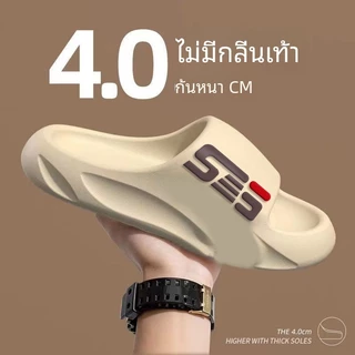 รองเท้าแตะแฟชั่นผู้ชายสำหรับใช้ในบ้านและกลางแจ้ง-หนา4ซม., พื้นพีวีซี, นุ่มและเบา, ดีไซน์กว้าง, พื้นหนากันลื่น, กันกลิ่น