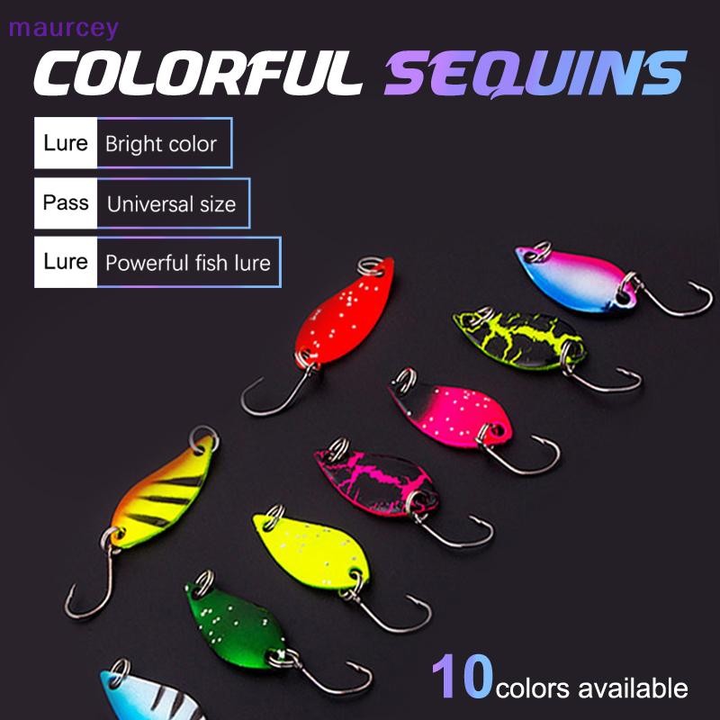 Maurcey ตะขอเดี่ยว Scoop-Shaped Rotag Spinner เลื่อมตกปลา Lure Fishing Tackle สําหรับ Bass Perch ประดิษฐ์ Hook TH