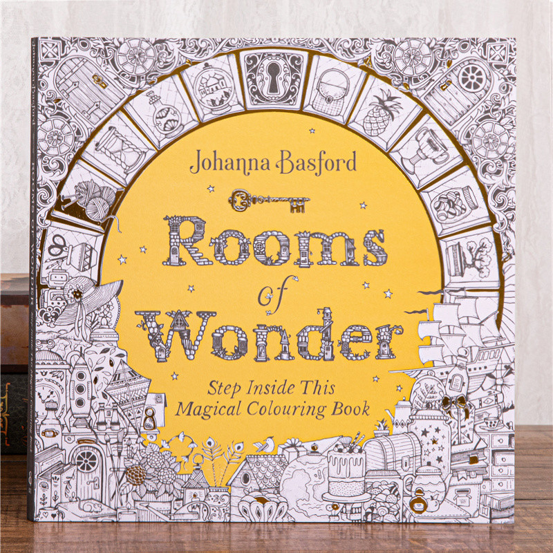 สมุดระบายสี Miracle House Rooms of Wonder Rooms of Wonder Garden สมุดระบายสีกราฟฟิตี้สําหรับผู้ใหญ่