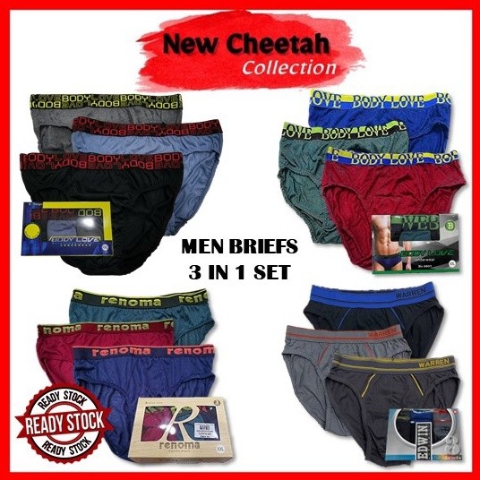 Men BRIEFS / MEN UNDERWEAR / SPENDER MEN / PANTS IN MEN 3 IN 1 BOX / MEN BOXER / PANTS IN RENOMA MEN