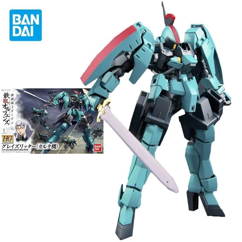 Bandai Original GUNDAM Anime Kit รูป HG 1/144 Scale รุ่น cart's graze Ritter Action figures ของเล่นส