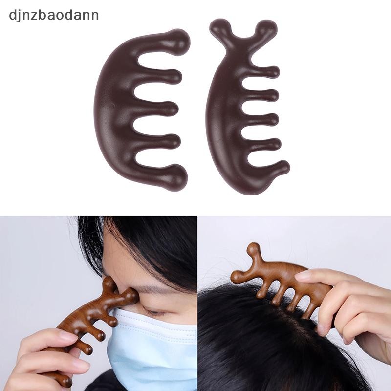 [DJNZ] 1pc Body Meridian หวีนวดเรซิ่นห้าฟันกว้างหวีฝังเข็มบําบัดการไหลเวียนโลหิต Anti-Static ผมเรียบ NGSS