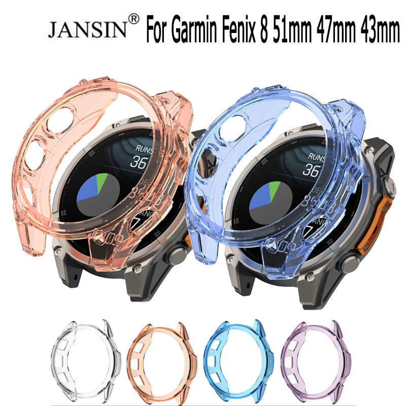 เคส Garmin Fenix 8 51mm 47mm 43mm เคสกันรอยหน้าปัดนาฬิกาข้อมืออัจฉริยะ TPUสำหรับ Garmin Fenix 8 เคส นาฬิกาอัฉริยะ