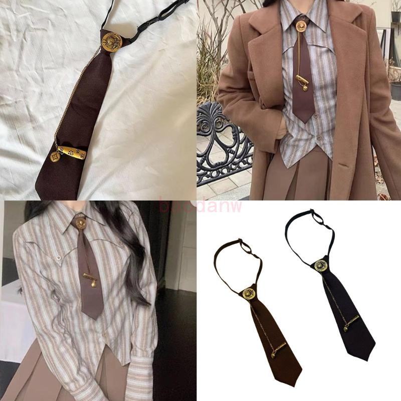 Bdw Vintage Elegant เนคไทหมี Pin ปรับได้ Pre Tie Tie สําหรับสวมใส่ทุกวัน