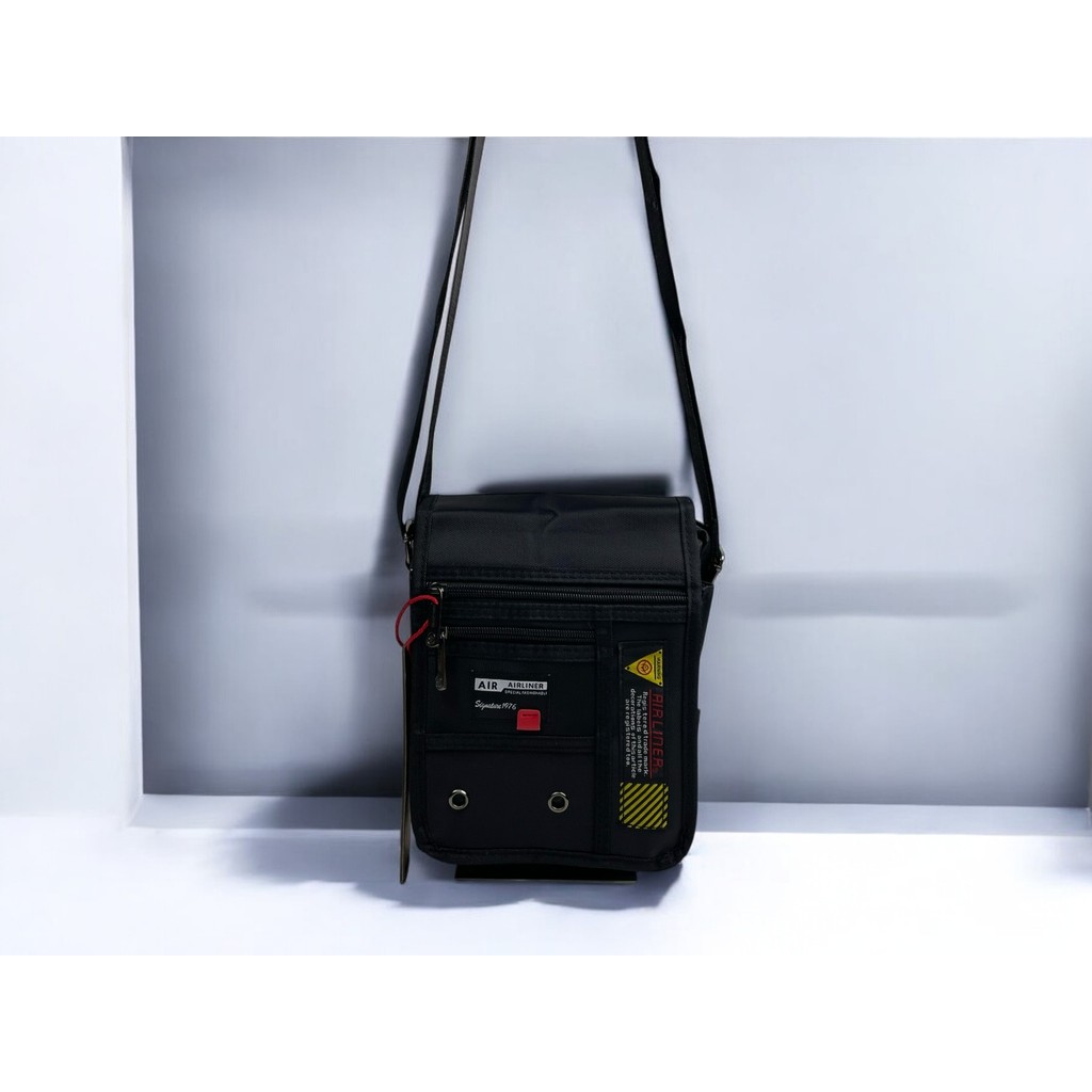 สูง10นิ้ว#กระเป๋าสะพาย#M-8815#กระเป๋าผู้ชาย AIRLINER#กระเป๋าสะพาย#ขนาด9นิ้ว ผ้ากันน้ำ มี5ช่องซิป
