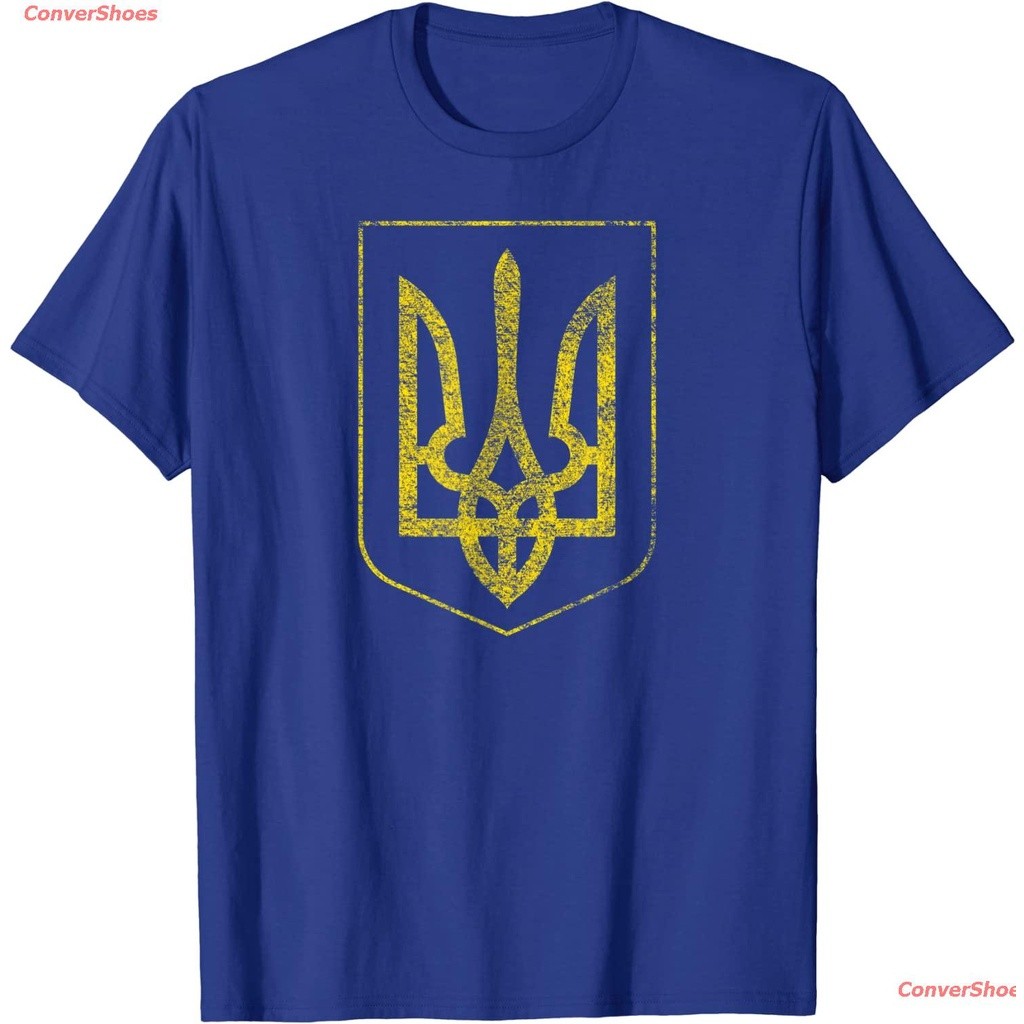 【ปกติ】 เสื้อยืดแขนสั้น UKRAINE PRIDE UKRAINIAN FLAG COAT OF ARMS RUSSIA ODESSA T-Shirt Short sleeve 