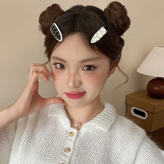 Polka Dot Bangs คลิปอเนกประสงค์ด้านข้าง BB คลิปผมหักคลิปด้านข้าง Duckbill เครื่องประดับผม 1/2 ชิ้น