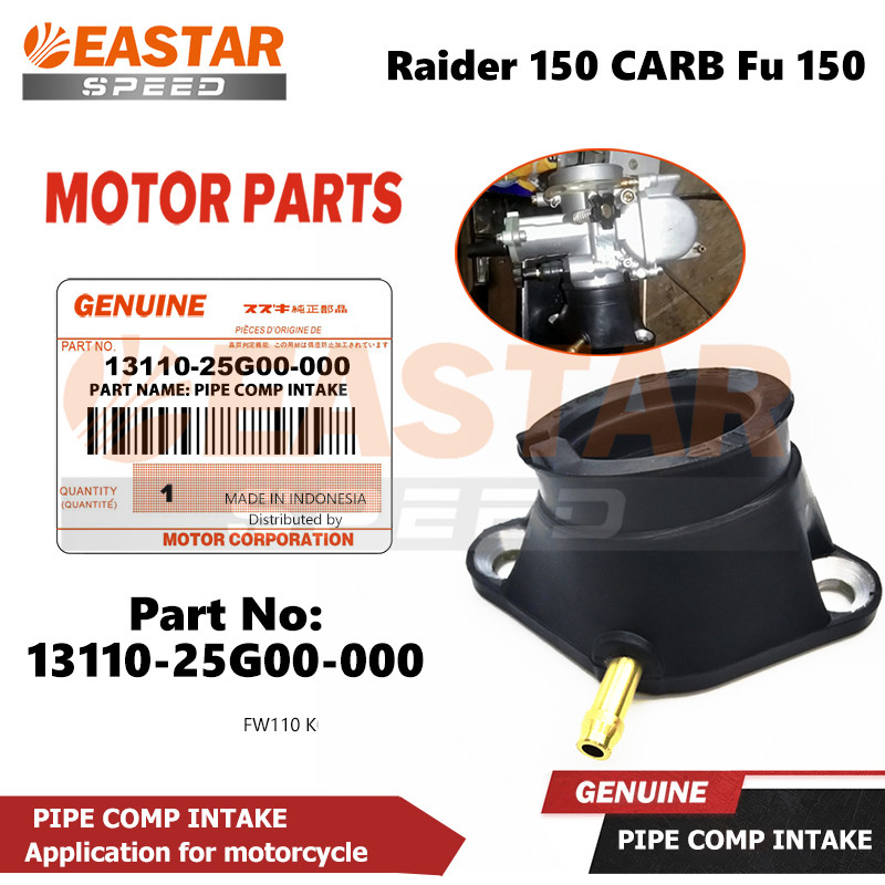 Sgp ท่อไอดี + โอริง RAIDER 150 ท่อร่วมไอดี Raider 150 CARB SUZUKI ของแท้ 13110-25G00-000 Old Satria 