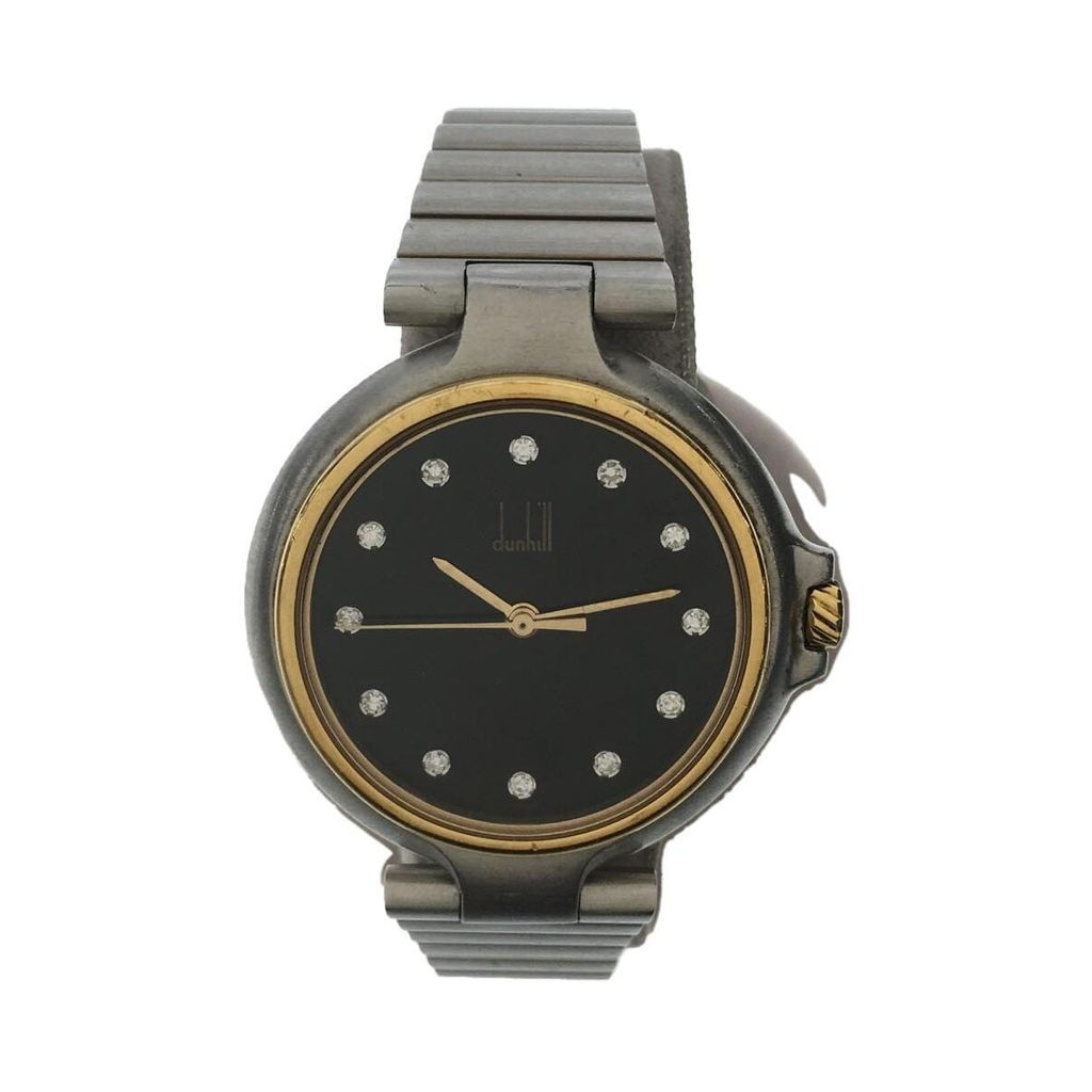 Dunhill นาฬิกาผู้หญิง Quartz Analog -- BLK SLV 12P ※ สวมใส่สบายส่งตรงจากญี่ปุ่นมือสอง
