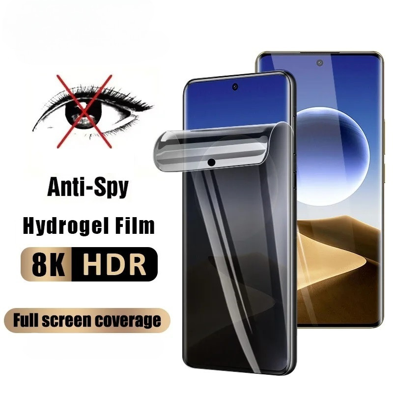 Huaweiy9 HuaweiY7 1-3 ชิ้น 999D Anti Spy ความเป็นส่วนตัวฟิล์มไฮโดรเจลนุ่มสําหรับ Huawei Y9 Y7 Y6 Pro
