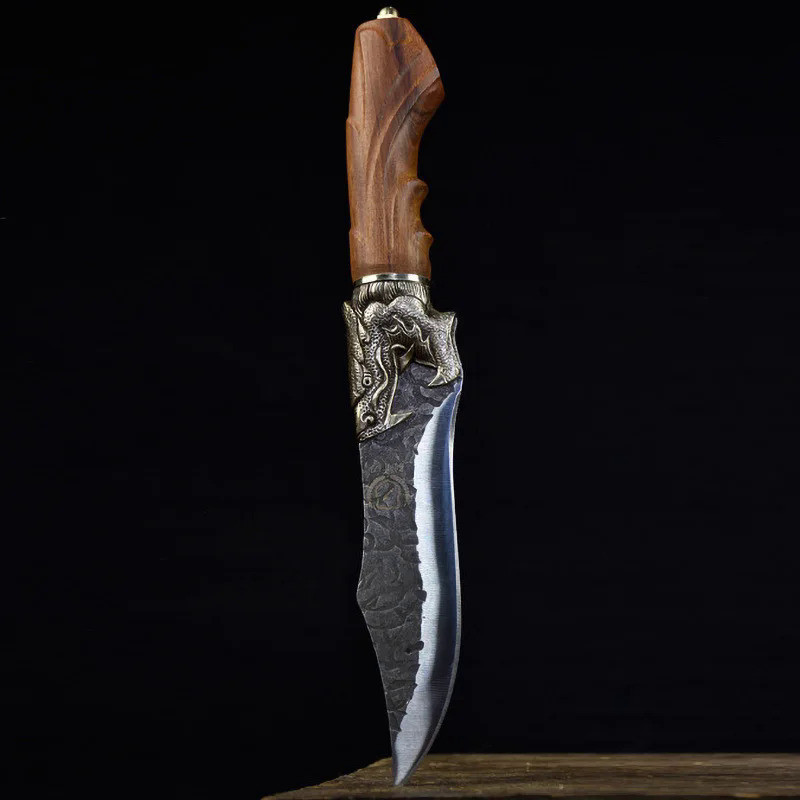 Handmade Forged Knife 7Cr17CoMoV High Carbon Steel Sharp Utility Chefs Cleaver Kitchen Knives Copper