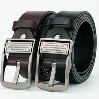เข็มขัดผู้ชาย เข็มขัดหนังวัวแท้ หัวเข็มขัดลําลอง การออกแบบตา…