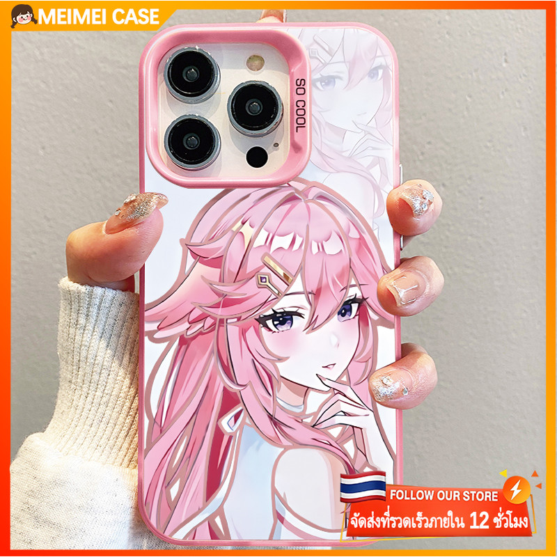 COD ใช้ได้ iphone 11 13 12 14 15 Pro MAX 14 15 7 Plus X XR XSMAX ตัวละคร Genshin เคสโทรศัพท์การ์ตูนกันกระแทกโฮโลแ