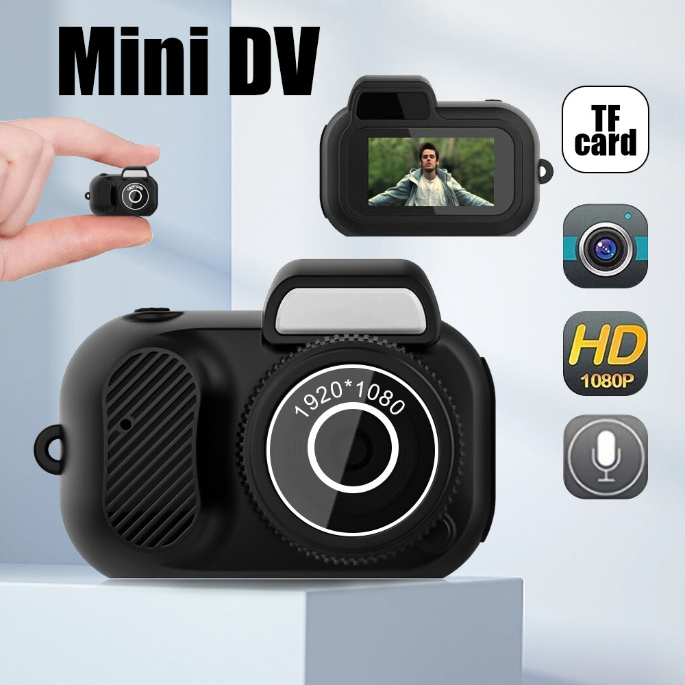 กล้องขนาดเล็กพร้อมหน้าจอ 0.96in CMOS บ้านในร่มกลางแจ้ง 1080P กีฬาเครื่องบันทึกวิดีโอวินเทจแบบพกพา