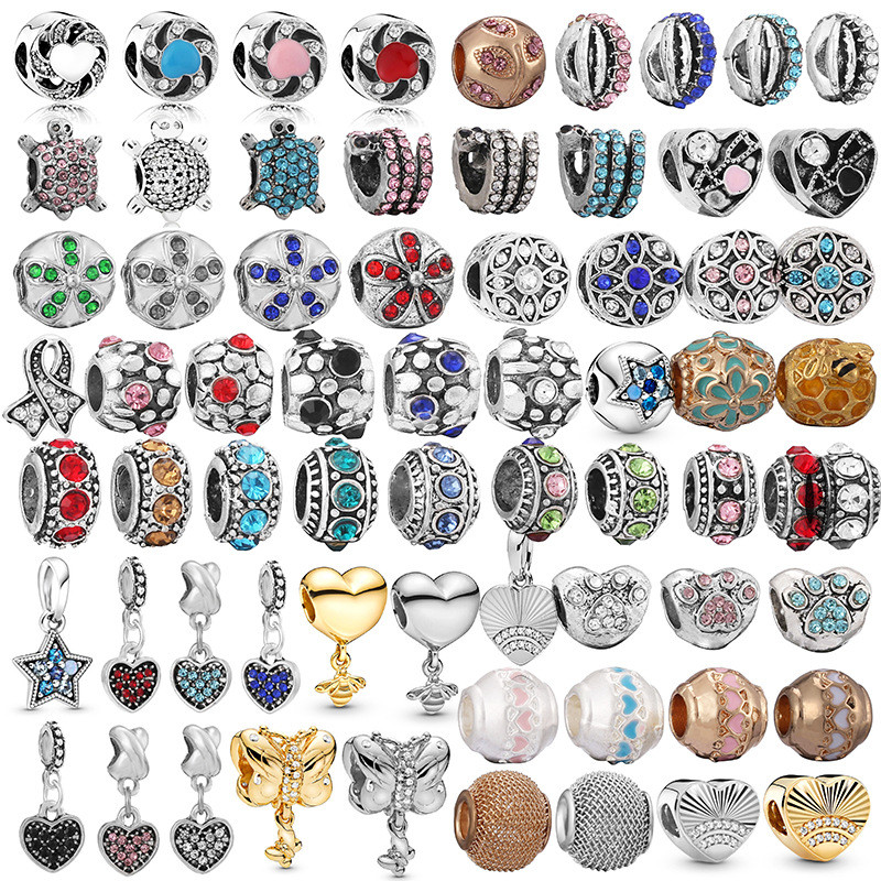 ขายร้อน Rhinestone Silver Alloy ลูกปัดเคลือบ diy สร้อยข้อมือสร้อยคอสร้อยข้อมืออุปกรณ์เสริมคอลเลกชัน