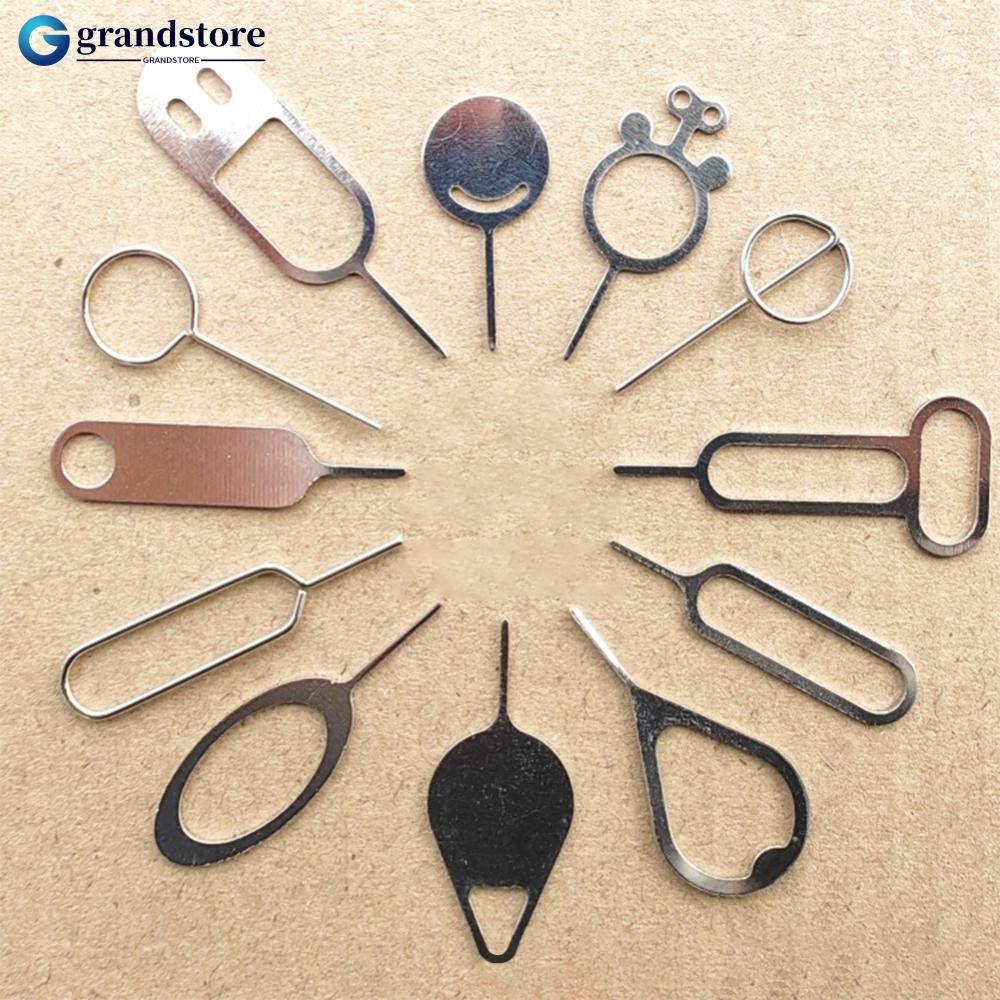 Grandstore 20pcs Universal ซิมการ์ดถาดกําจัด Eject Pin Key เครื่องมือสแตนเลสสตีลเข็มเปิด Ejector สําหรับโทรศัพท์มือถือ P1T7