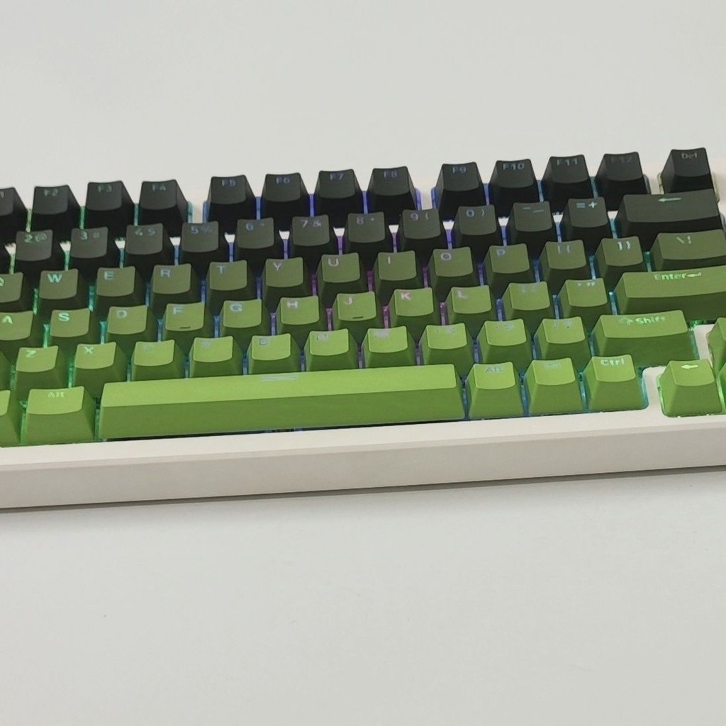 130 คีย์ Matcha Green Shine ผ่าน Keycaps OEM Profile Double Shot PBT Keycaps สําหรับ Cherry MX Switches คีย์บอร์ดเกม