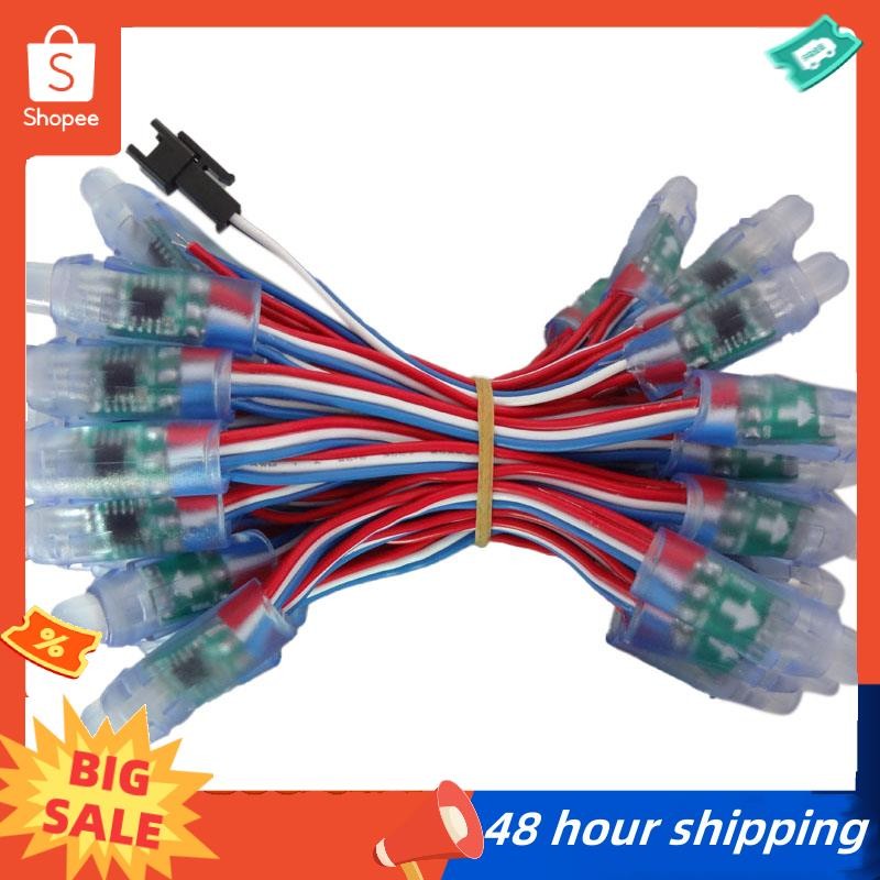 พร้อมสต็อก 50 ชิ้น WS2811 LED Pixel Light String โฆษณาเทกันน้ําสี Perforated Light 12 มิลลิเมตร DC 5 โวลต์