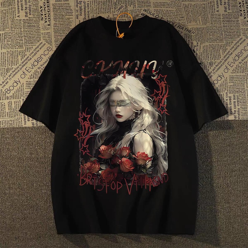 TOPสไตล์อเมริกันวินเทจ เสื้อยืด oversize "CKMUY01"เรียบง่ายและมีสไตล์ ผ้าคุณภาพสูง ผ้าไหมนม unisex