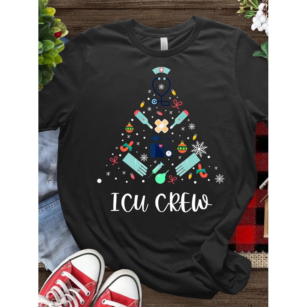 Holiday Nurse Shirt - ICU Christmas Shirt - Nice Nurse Shirt - Nicu Nurse Christmas Shirt - Icu Nurs
