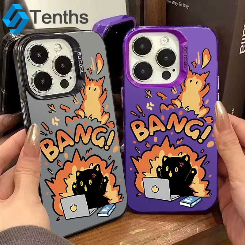 OPPO A38 A18 A58 A57 A77s A17 A15 A16 A54 A55 A3S A74 A95 A94 A96 A76 A78 A16K A5 A9 การ์ตูน Fun Cat