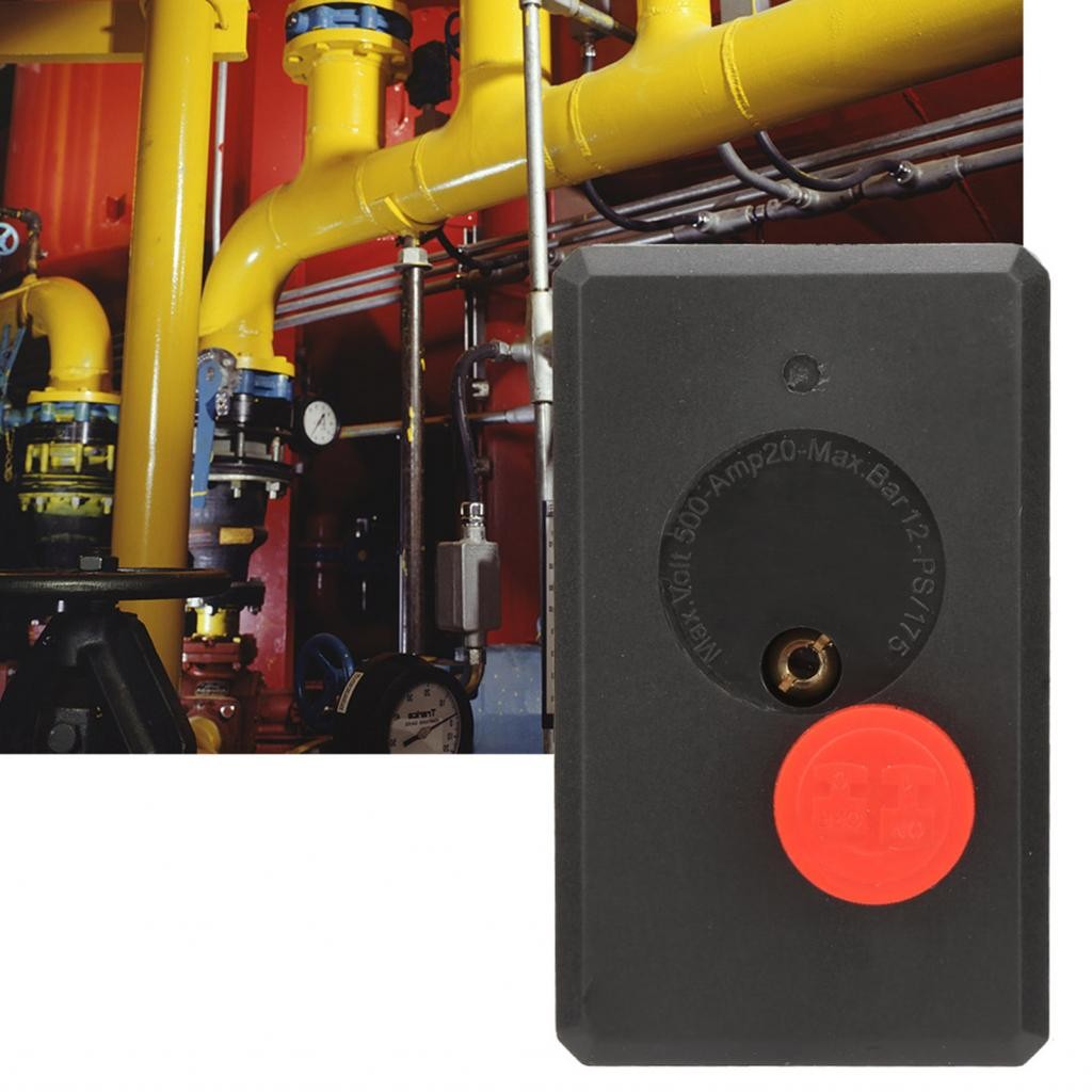 สวิตช์ควบคุมความดันรูเดียวแนวตั้งสำหรับเครื่องอัดอากาศ 380V 75-175psi
