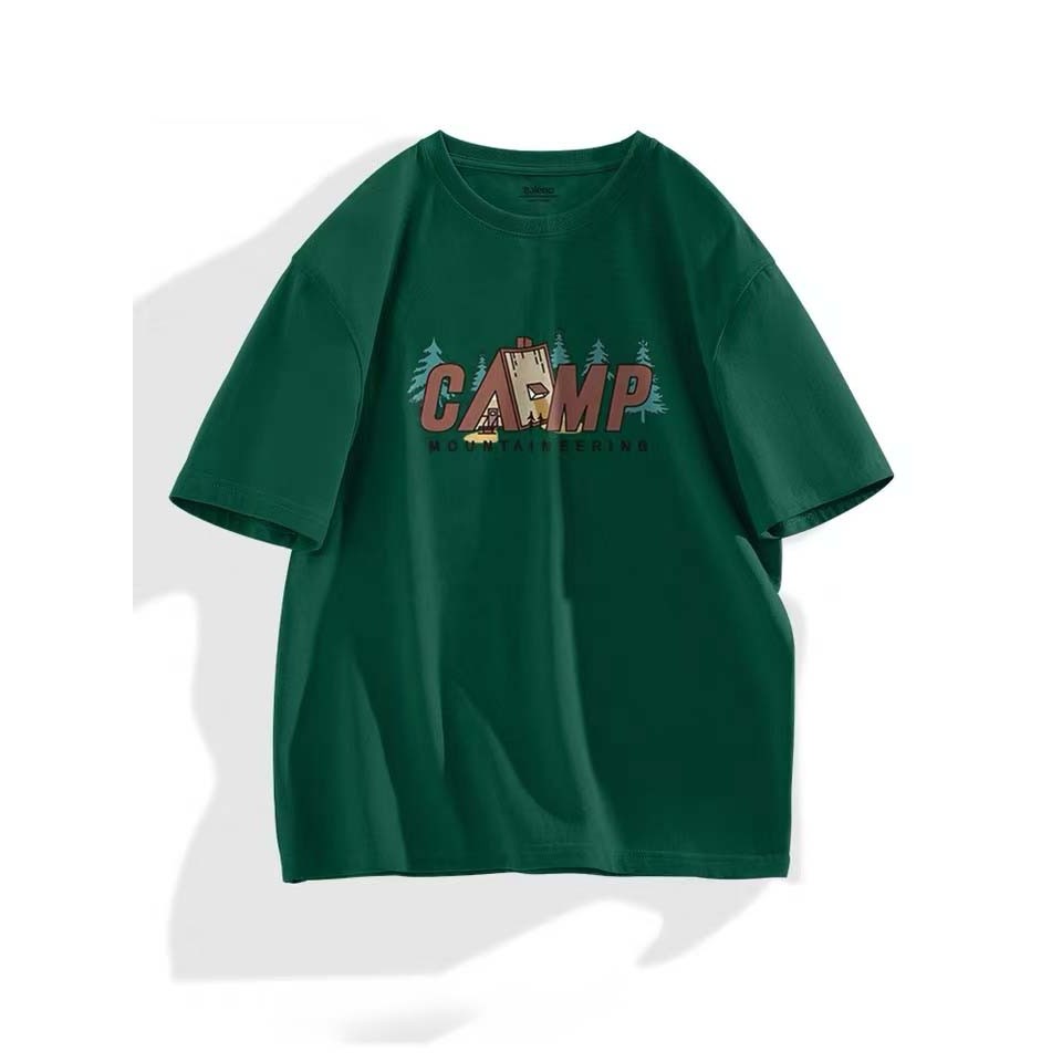 (จัดส่งตลอด 24 ชั่วโมง)Woo Right เสื้อยืดแฟชั่น ผู้ชาย T-Shirt Cotton 100% เสื้อยืดoversize ﻿ คอกลม แขนสั้น สีเขียว