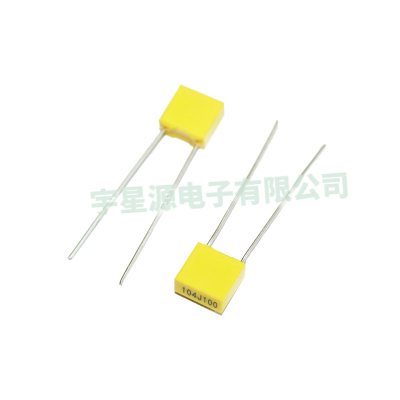 Correction Capacitor 100V102J/222/472/103/223/333/668/104J Relative Capacitor Pitch 5MM สีเหลือง Plu