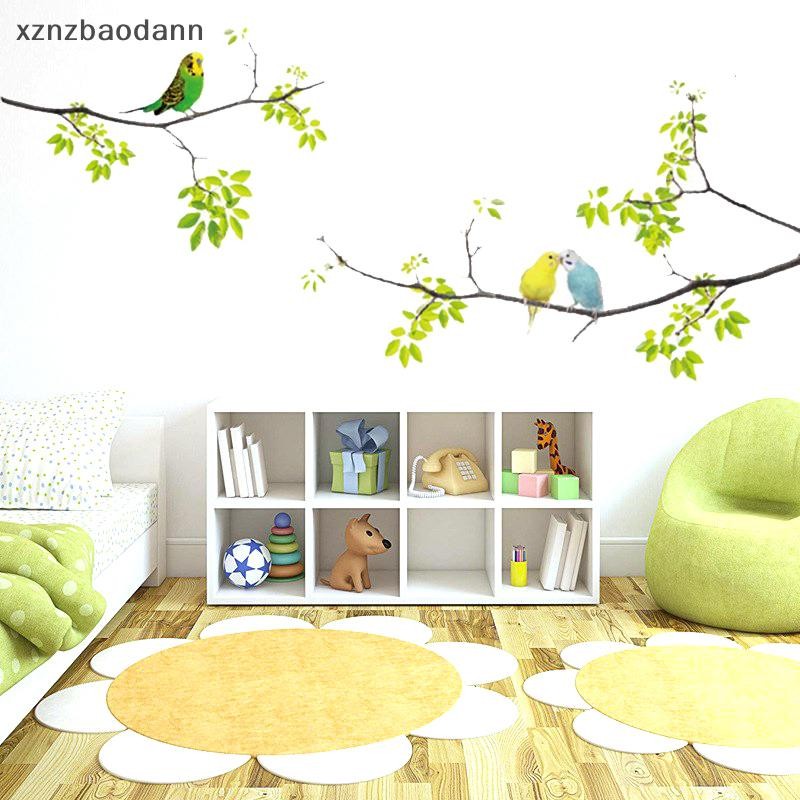 [XZNZV] สติ๊กเกอร์ติดผนัง Vivid Birds on Tree Peel and Stick Fresh สติ๊กเกอร์ติดผนังแบบถอดได้ IKFG