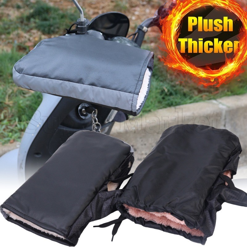 [ แนะนํา] ถุงมือแฮนด์มอเตอร์ไซค์แบบหนา-ถุงมือจับปั่นจักรยานฤดูหนาว-ฝาครอบมือจับกันน้ํากันลม-ตุ๊กตาซับถุงมืออุ่น-สําหรับสกู๊ตเตอร์จักรยาน MTB Snowmobiles