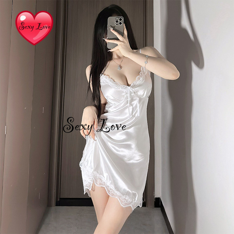 Sexy Love ชุดนอนลูก ไม้เซ็กซี่ ลูกไม้ ซาติน คุณภาพดี 6 สีให้เลือก ส่งจากไทย