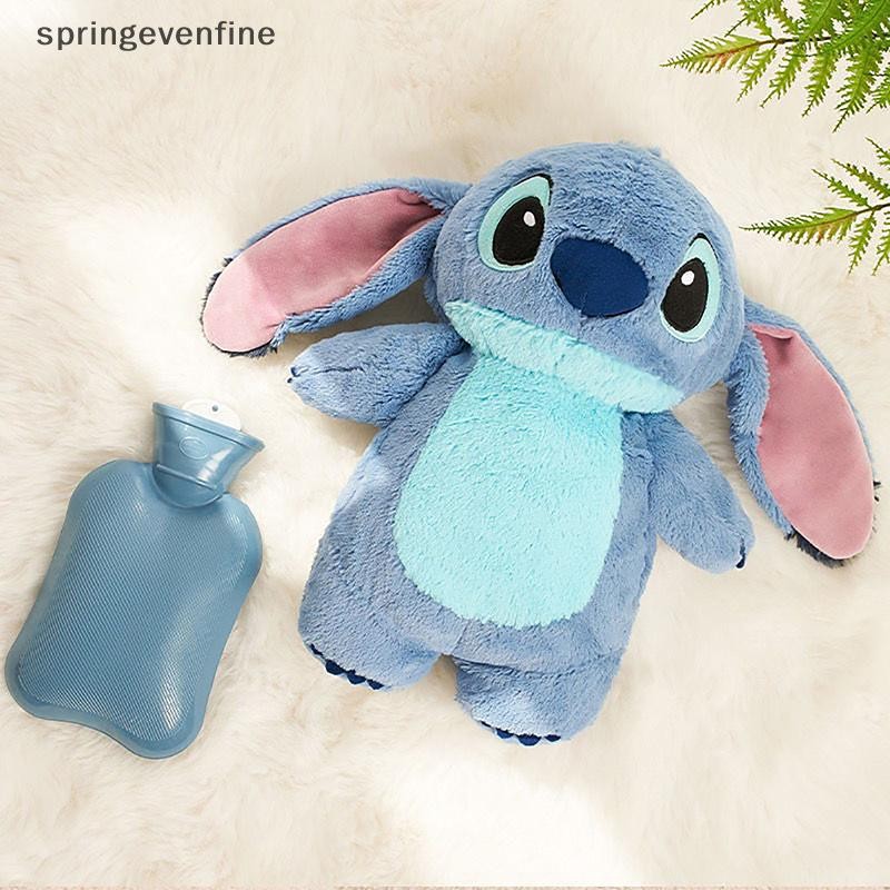 Springevenfine Disney Stitch อะนิเมะฤดูหนาวขนาดใหญ่พิเศษ Plush กระติกน้ําร้อนผู้หญิงบ้านน้ําบรรจุมืออุ่นของขวัญวันหยุดสําหรับแฟน Springevenfine
