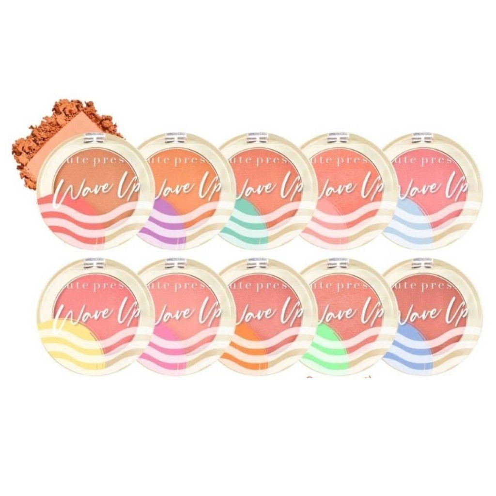 ♦️ของแท้·ส่งด่วน·ถูก♦️Cute Press Wave Up Power Fix Blush  คิวท์เพรส เวฟ อัพ พาวเวอร์ ฟิกซ์ บลัช x 1 ชิ้น dayse