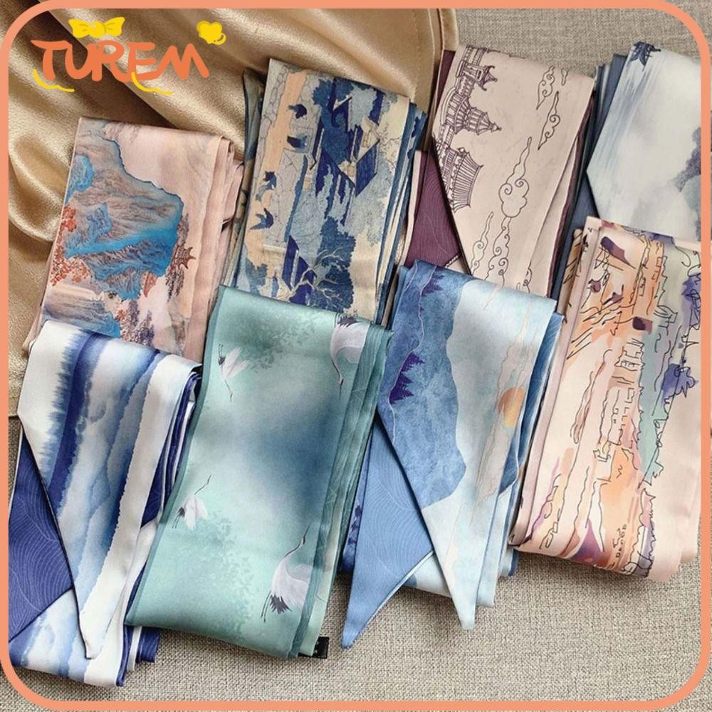 อนาคต ที่คาดผม, ภาพวาดสีน้ํามัน สไตล์จีนผ้าคลุมศีรษะ, ผมผูกผีเสื้อลายดอกไม้ริบบิ้นย้อนยุค
