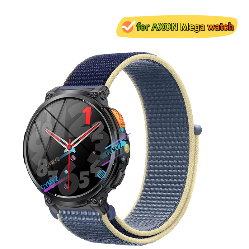 Axon Mega Smart Watch strap สายไนลอน AXON Mega SmartWatch strap สายรัดข้อมือกีฬา