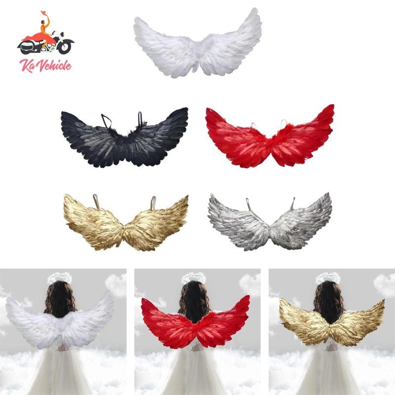 [Whstrong] Angel Wing เด็ก Photo Props สบายฮาโลวีนเครื่องแต่งกายตกแต่งของขวัญสําหรับสาวชุดแฟนซีขนาดเล็กคอสเพลย์ Fairy Wing