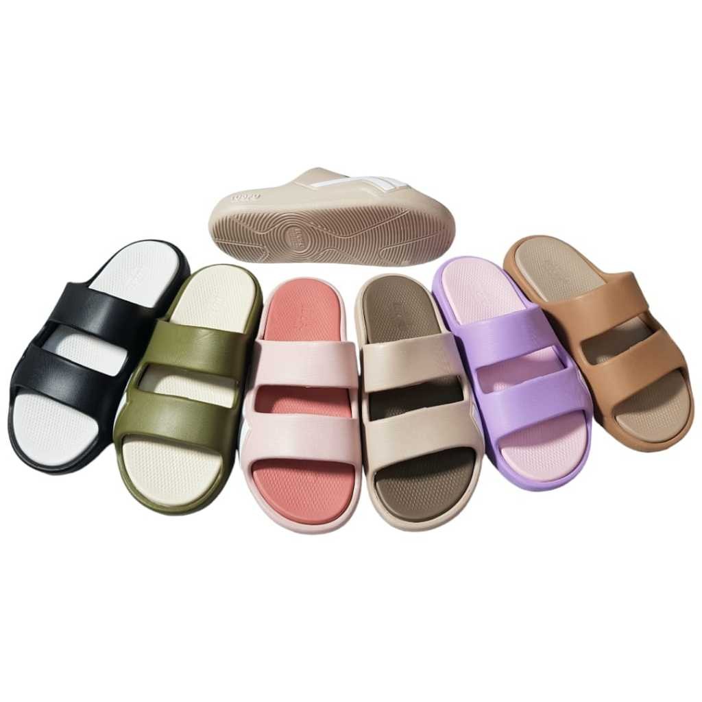 รองเท้าแตะยางผู้หญิง OS Luofu พร้อมทูโทนนําเข้า Soft E6238-E01WK (AB-5)