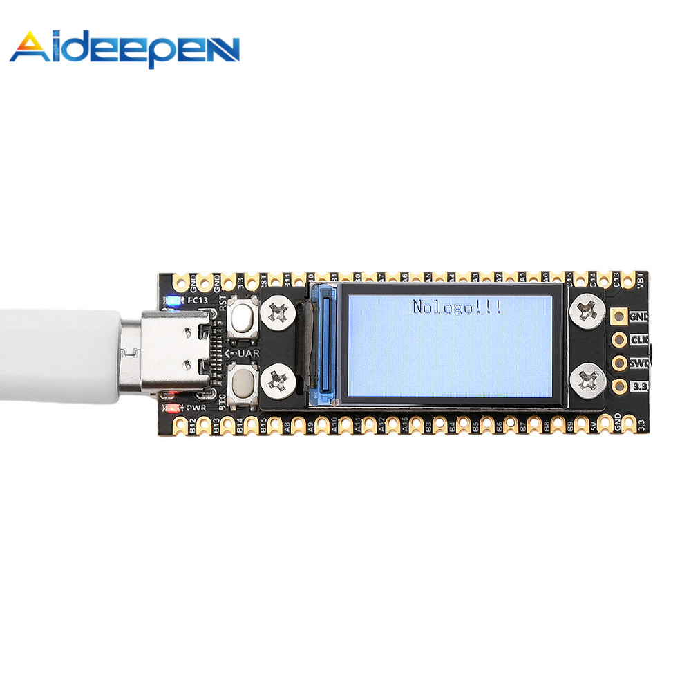 Aideepen STM32F103C8T6 บอร์ดระบบขั้นต่ํา FLASH บอร์ดพัฒนาแกนไมโครคอนโทรลเลอร์พร้อมหน้าจอ LCD 0.96 นิ้ว